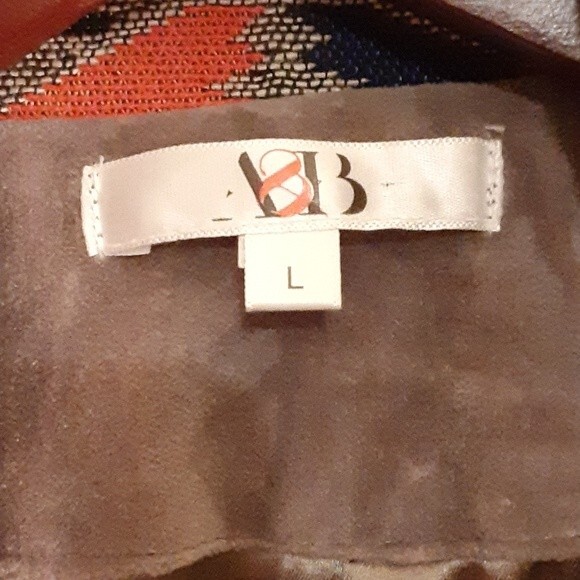 America & Beyond Boho Southwestern Aztec Velvet Parka Jacket Size Large - Picture 3 of 12